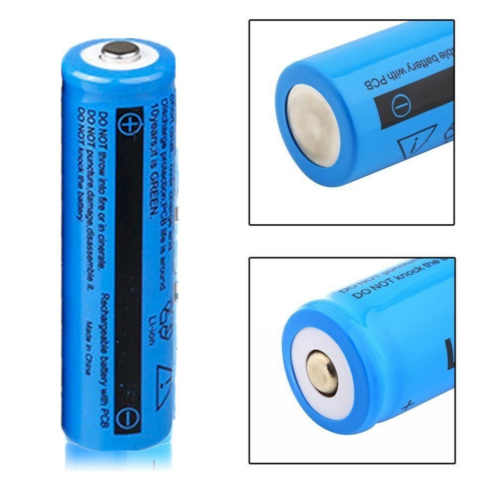 4Pcs Battery 3.7V Rechargerable Li-ion 3000mAh 18650 Batteries For Torch Flashlight Laser Headlamp
